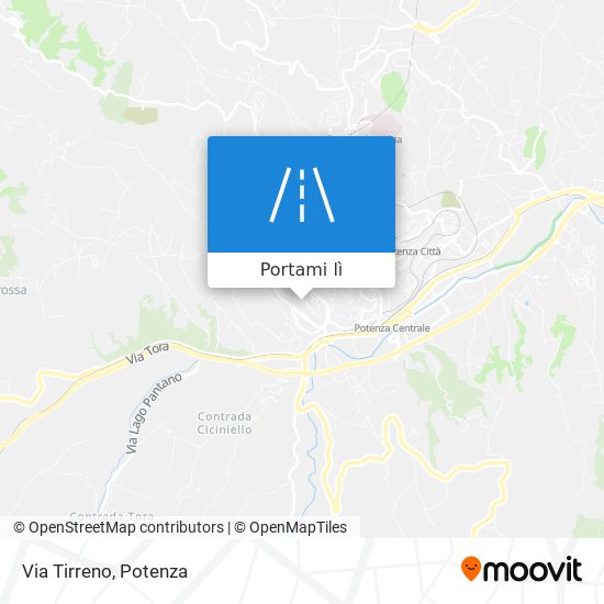 Mappa Via Tirreno