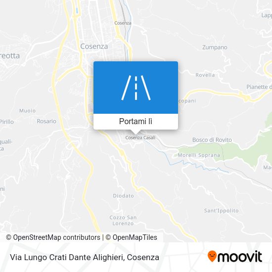 Mappa Via Lungo Crati Dante Alighieri