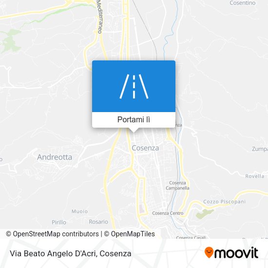 Mappa Via Beato Angelo D'Acri