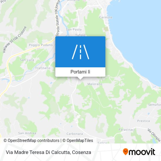 Mappa Via Madre Teresa Di Calcutta