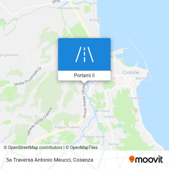 Mappa 5a Traversa Antonio Meucci