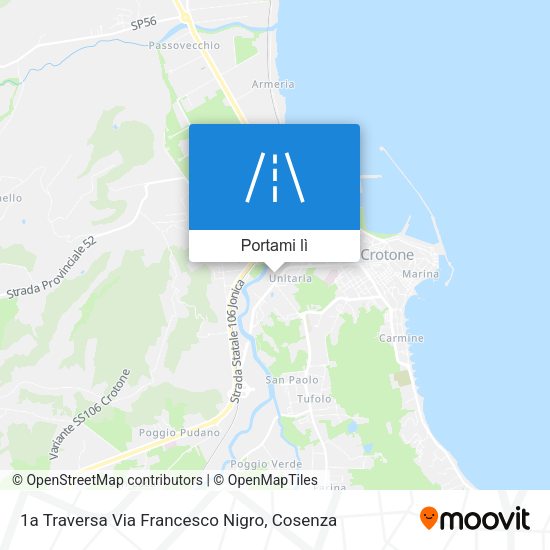 Mappa 1a Traversa Via Francesco Nigro