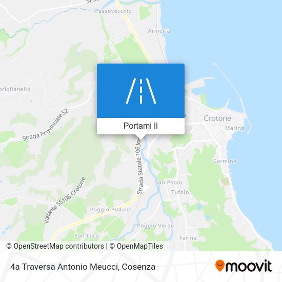 Mappa 4a Traversa Antonio Meucci