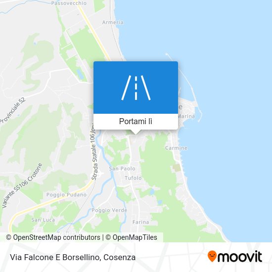 Mappa Via Falcone E Borsellino