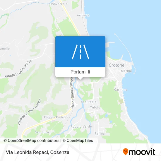 Mappa Via Leonida Repaci