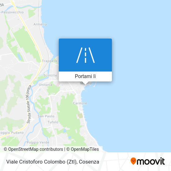 Mappa Viale Cristoforo Colombo (Ztl)