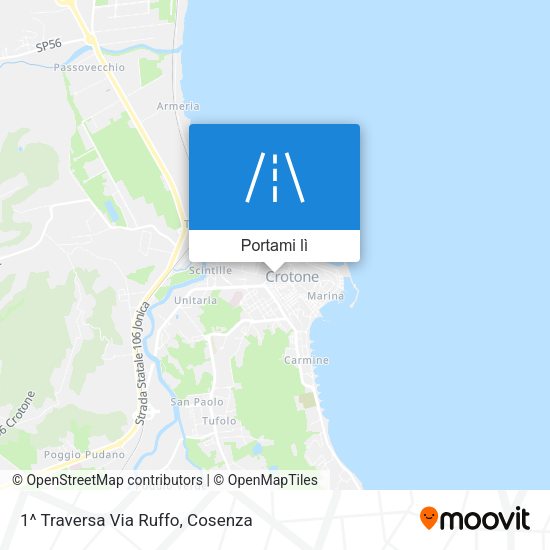 Mappa 1^ Traversa Via Ruffo