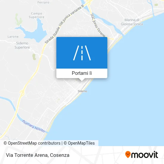 Mappa Via Torrente Arena