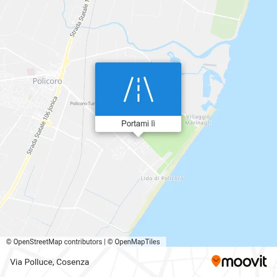 Mappa Via Polluce