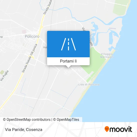 Mappa Via Paride