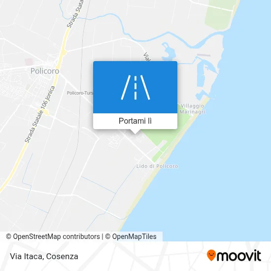 Mappa Via Itaca