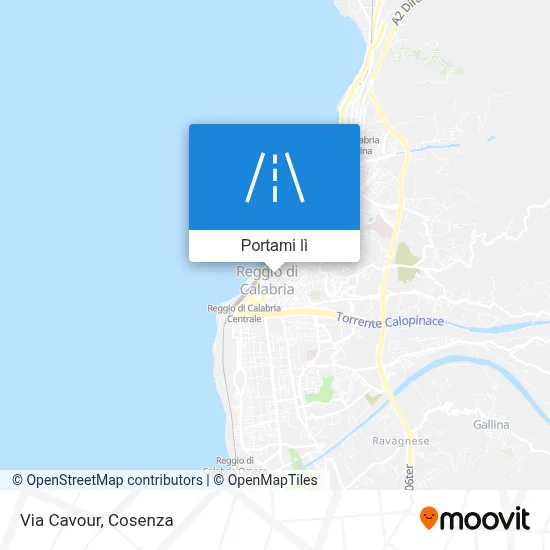 Mappa Via Cavour
