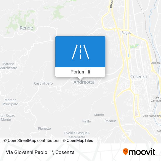Mappa Via Giovanni Paolo 1°