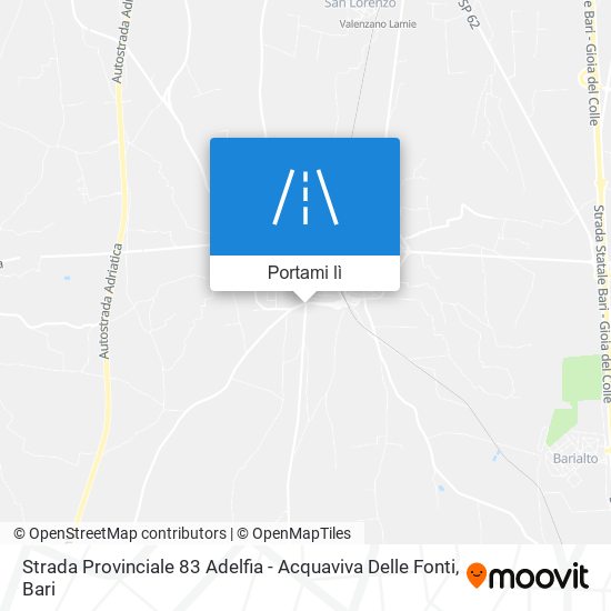 Mappa Strada Provinciale 83 Adelfia - Acquaviva Delle Fonti