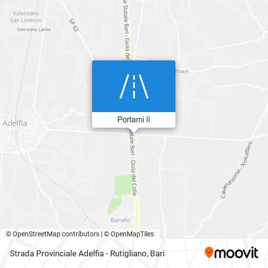 Mappa Strada Provinciale Adelfia - Rutigliano