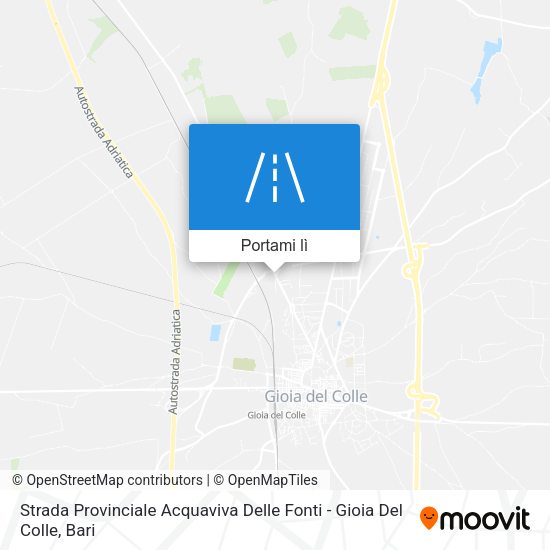 Mappa Strada Provinciale Acquaviva Delle Fonti - Gioia Del Colle
