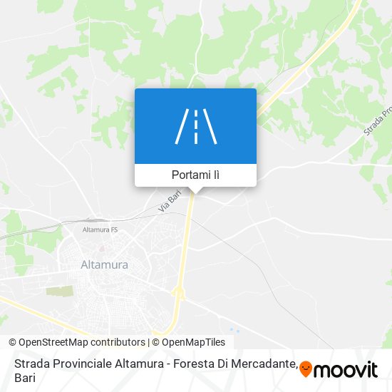 Mappa Strada Provinciale Altamura - Foresta Di Mercadante