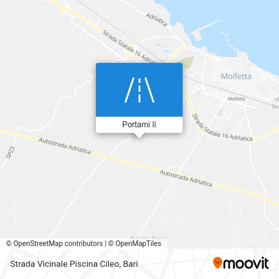 Mappa Strada Vicinale Piscina Cileo