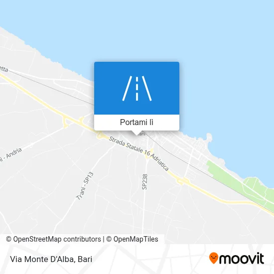 Mappa Via Monte D'Alba