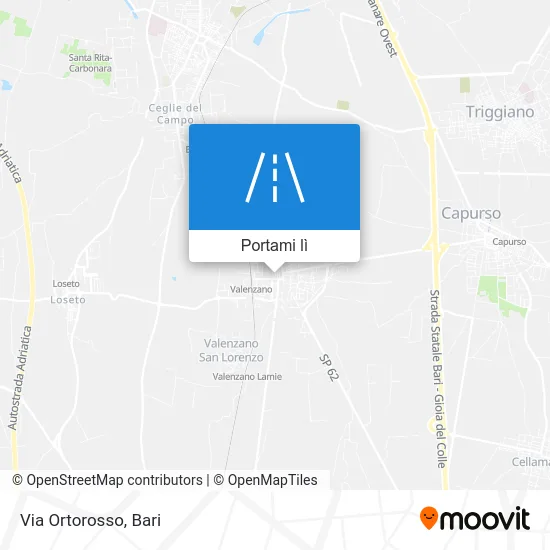 Mappa Via Ortorosso