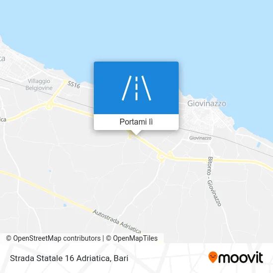 Mappa Strada Statale 16 Adriatica