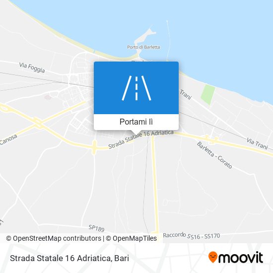 Mappa Strada Statale 16 Adriatica