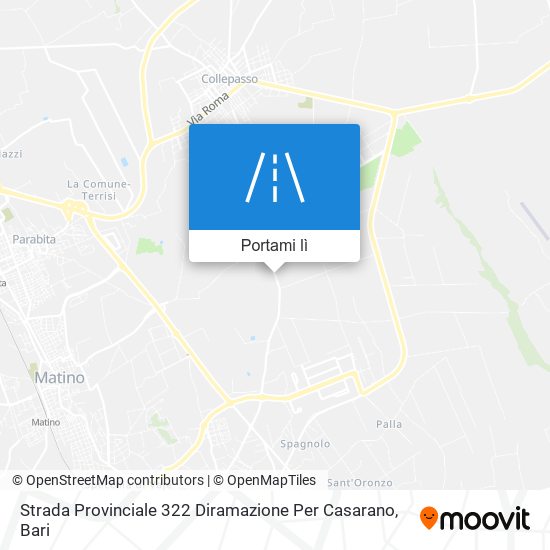 Mappa Strada Provinciale 322 Diramazione Per Casarano