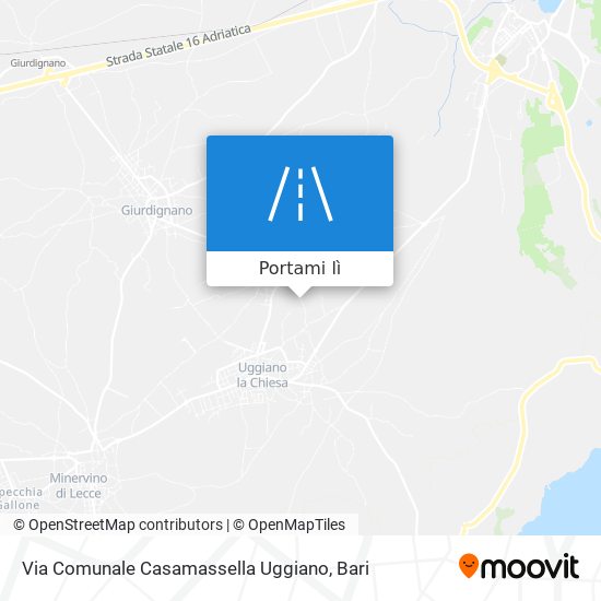 Mappa Via Comunale Casamassella Uggiano