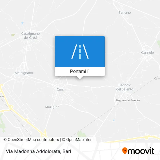 Mappa Via Madonna Addolorata