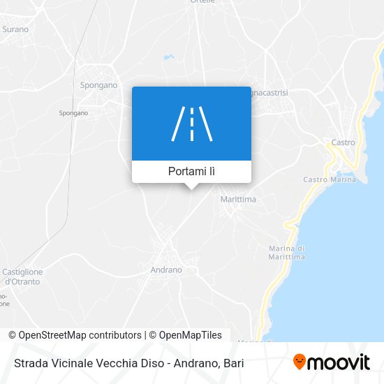 Mappa Strada Vicinale Vecchia Diso - Andrano