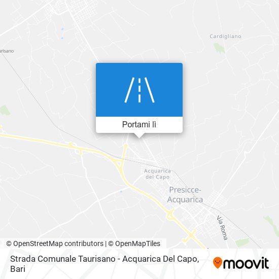 Mappa Strada Comunale Taurisano - Acquarica Del Capo