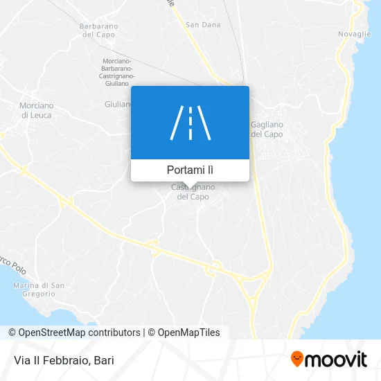 Mappa Via II Febbraio