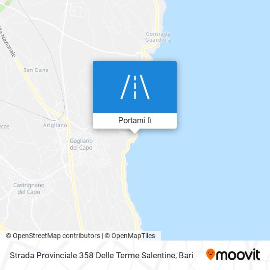 Mappa Strada Provinciale 358 Delle Terme Salentine