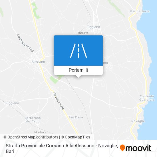 Mappa Strada Provinciale Corsano Alla Alessano - Novaglie