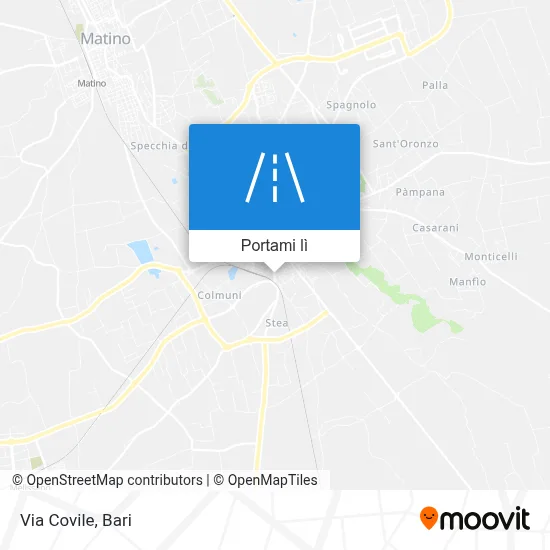 Mappa Via Covile