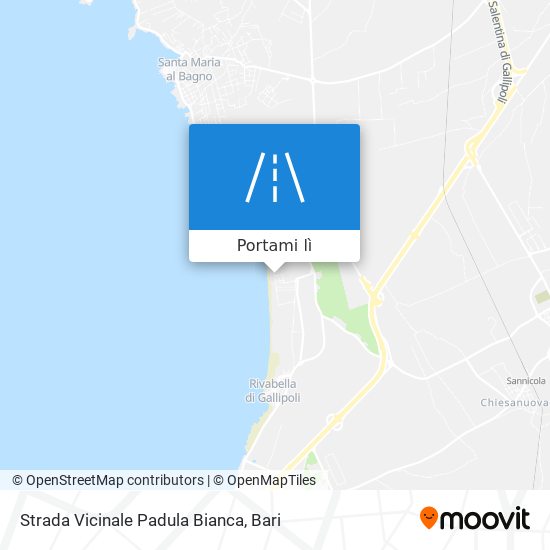 Mappa Strada Vicinale Padula Bianca