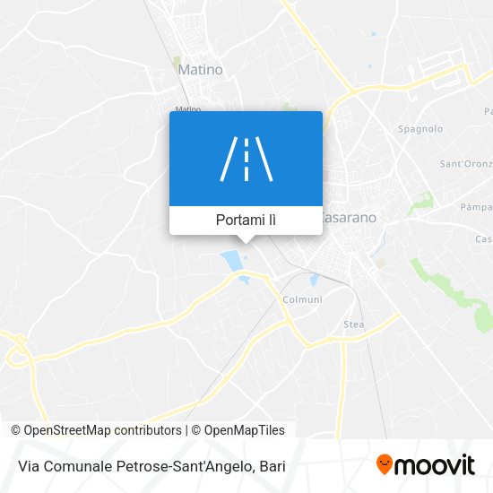 Mappa Via Comunale Petrose-Sant'Angelo