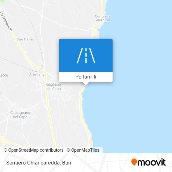 Mappa Sentiero Chiancaredda