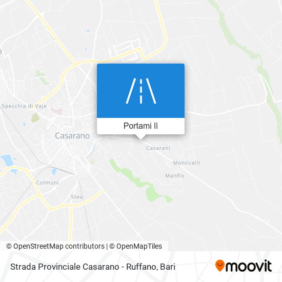 Mappa Strada Provinciale Casarano - Ruffano
