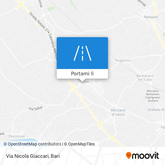 Mappa Via Nicola Giaccari