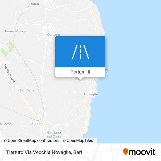 Mappa Tratturo Via Vecchia Novaglie