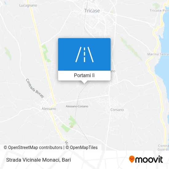 Mappa Strada Vicinale Monaci