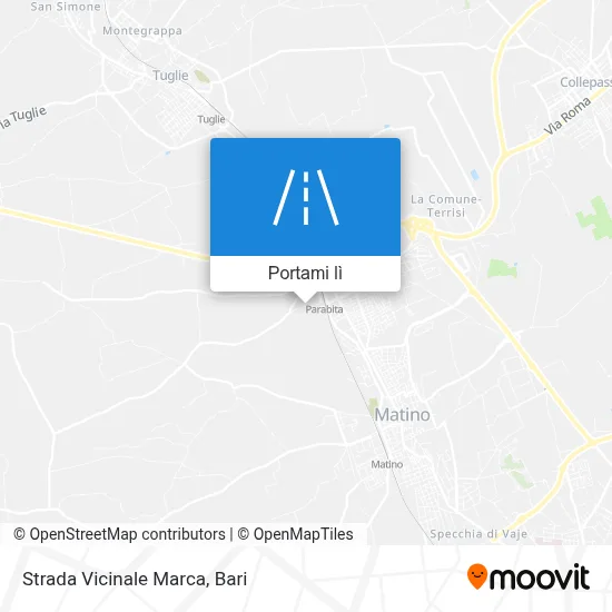 Mappa Strada Vicinale Marca