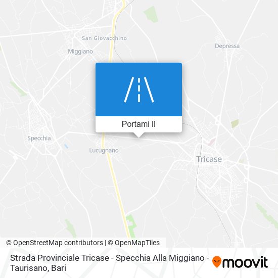 Mappa Strada Provinciale Tricase - Specchia Alla Miggiano - Taurisano