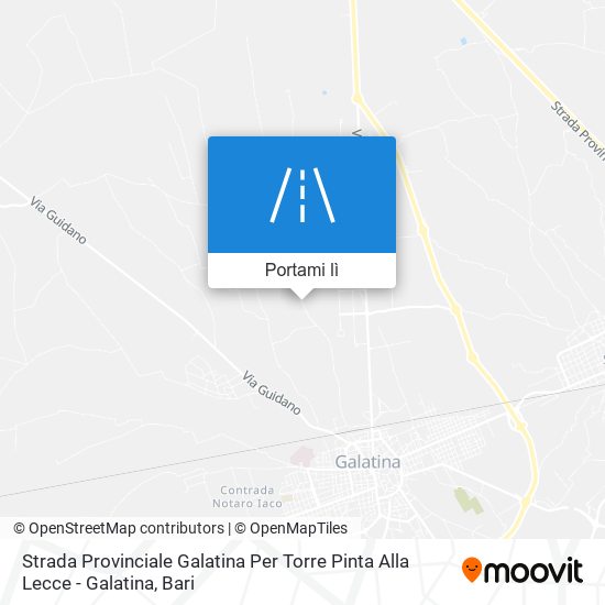 Mappa Strada Provinciale Galatina Per Torre Pinta Alla Lecce - Galatina