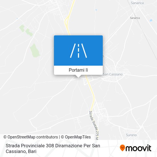 Mappa Strada Provinciale 308 Diramazione Per San Cassiano