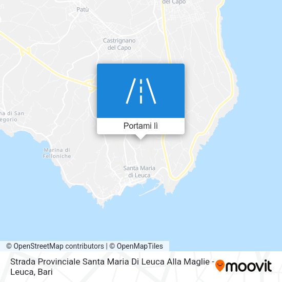 Mappa Strada Provinciale Santa Maria Di Leuca Alla Maglie - Leuca