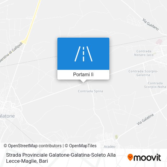 Mappa Strada Provinciale Galatone-Galatina-Soleto Alla Lecce-Maglie