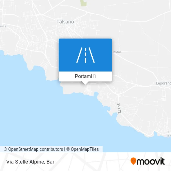 Mappa Via Stelle Alpine