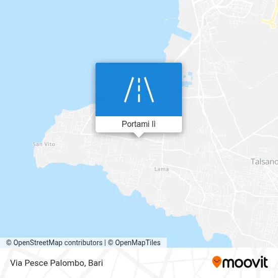 Mappa Via Pesce Palombo